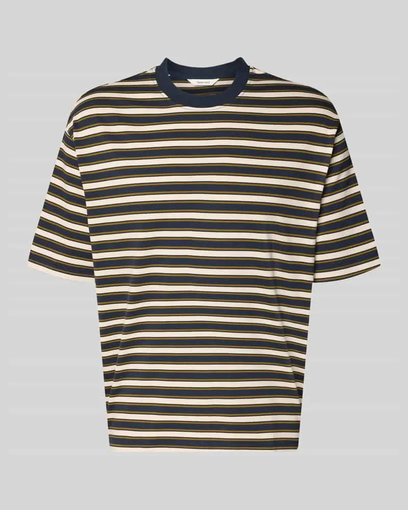 Selected Homme Relaxed Fit T-Shirt aus reiner Baumwolle Modell 'ASPEN 2 Marine