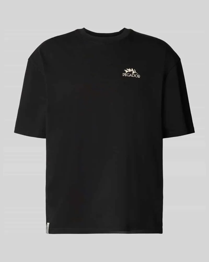 PEGADOR Oversized T-Shirt mit Backprint Black
