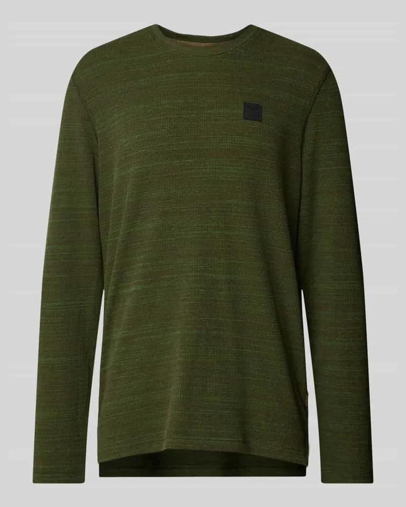 PME Legend Longsleeve mit geripptem Rundhalsausschnitt 