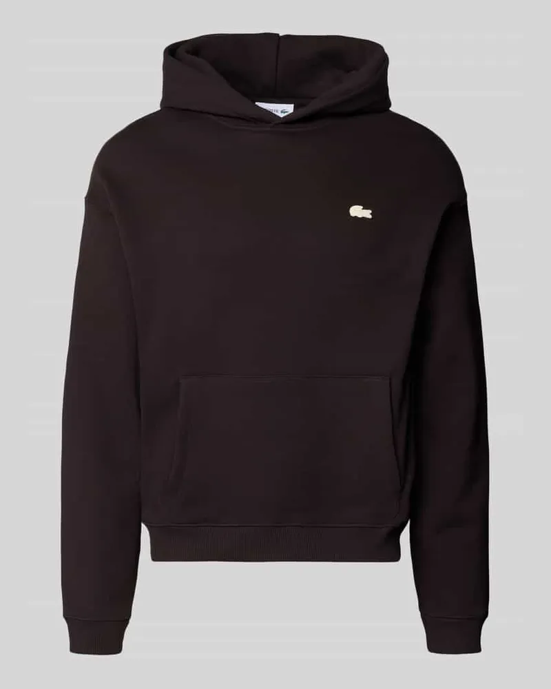 Lacoste Regular Fit Hoodie aus reiner Baumwolle Schoko