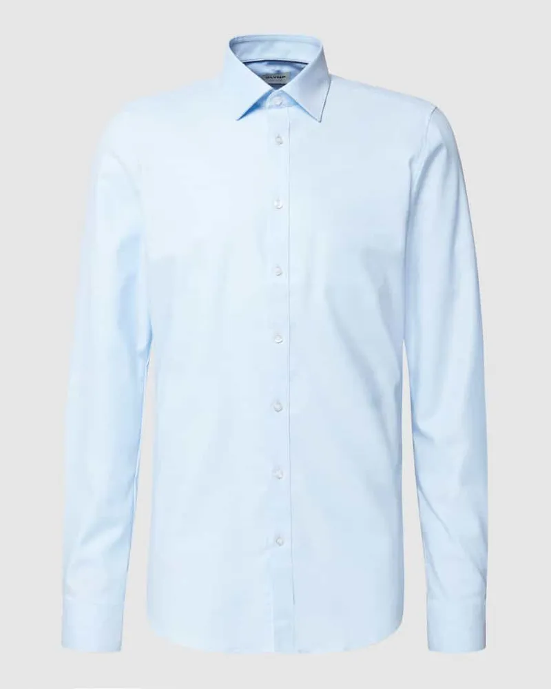 Olymp Slim Fit Businesshemd aus Twillgewebe mit extra langem Arm Bleu