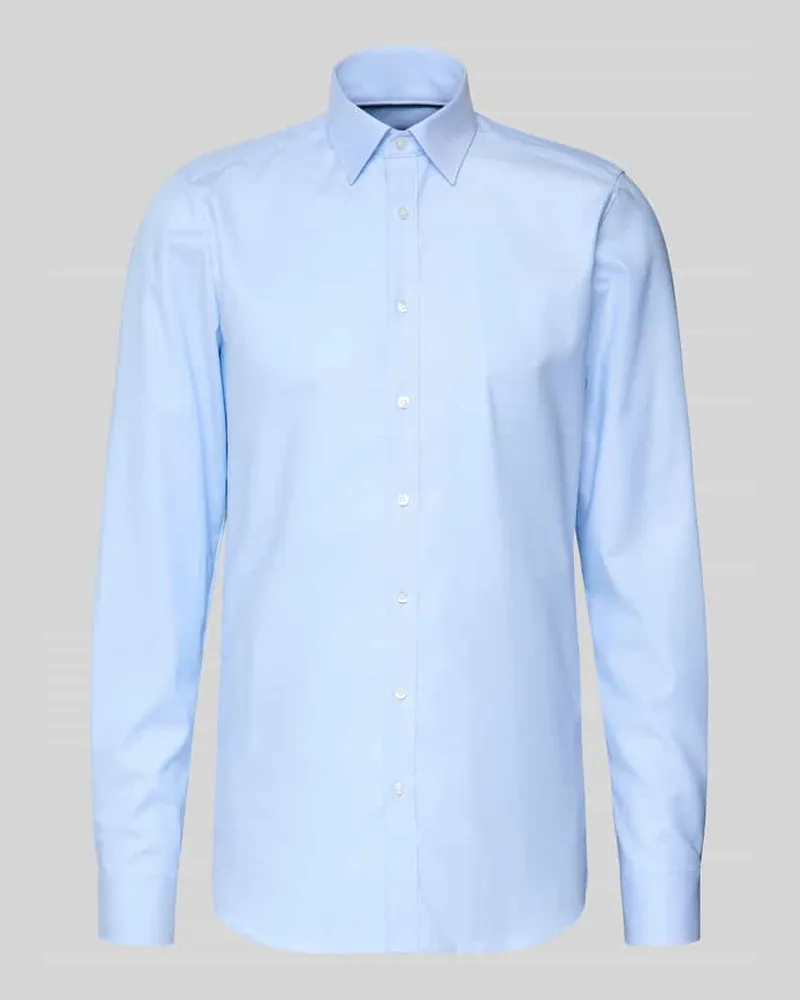 Olymp Slim Fit Businesshemd aus Twillgewebe mit extra langem Arm Bleu