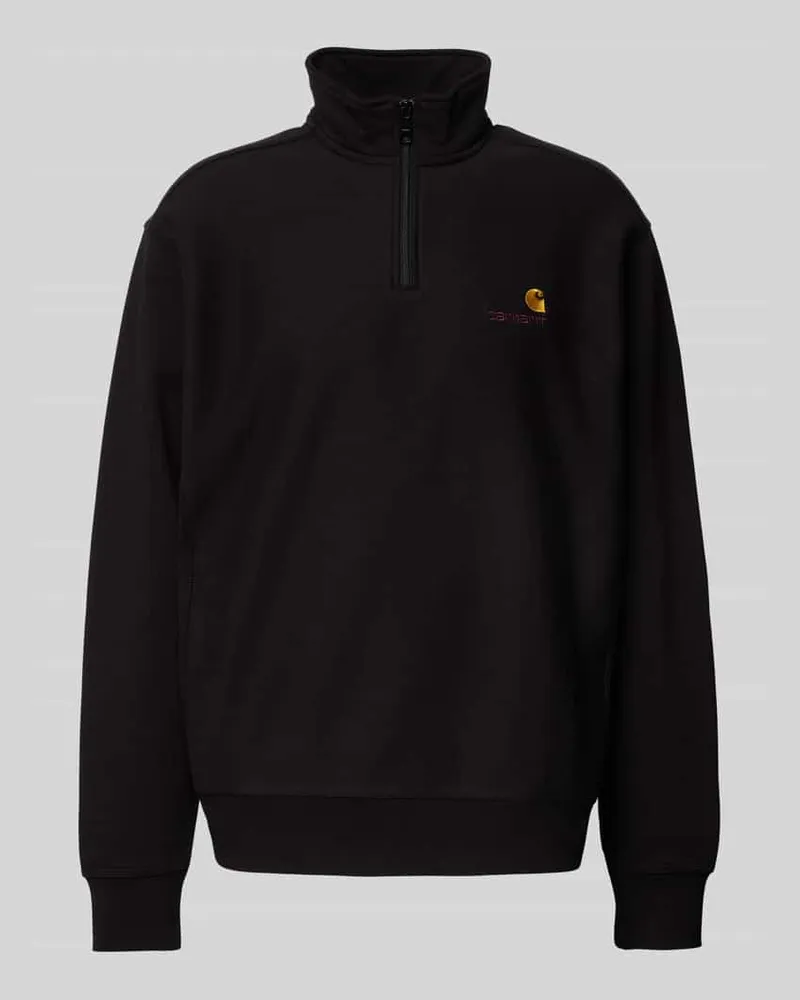 Carhartt WIP Sweatshirt mit Troyer-Kragen Modell 'AMERICAN SCRIPT 