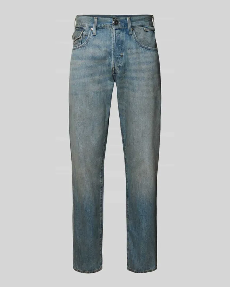 G-STAR RAW Regular Tapered Fit Jeans im Used-Look Modell 'Morry FWD Blau