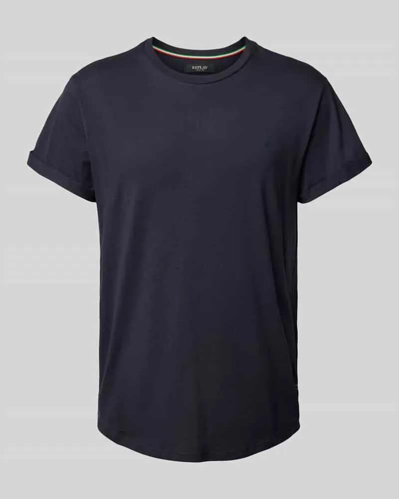 Replay T-Shirt mit Label-Stitching Marine