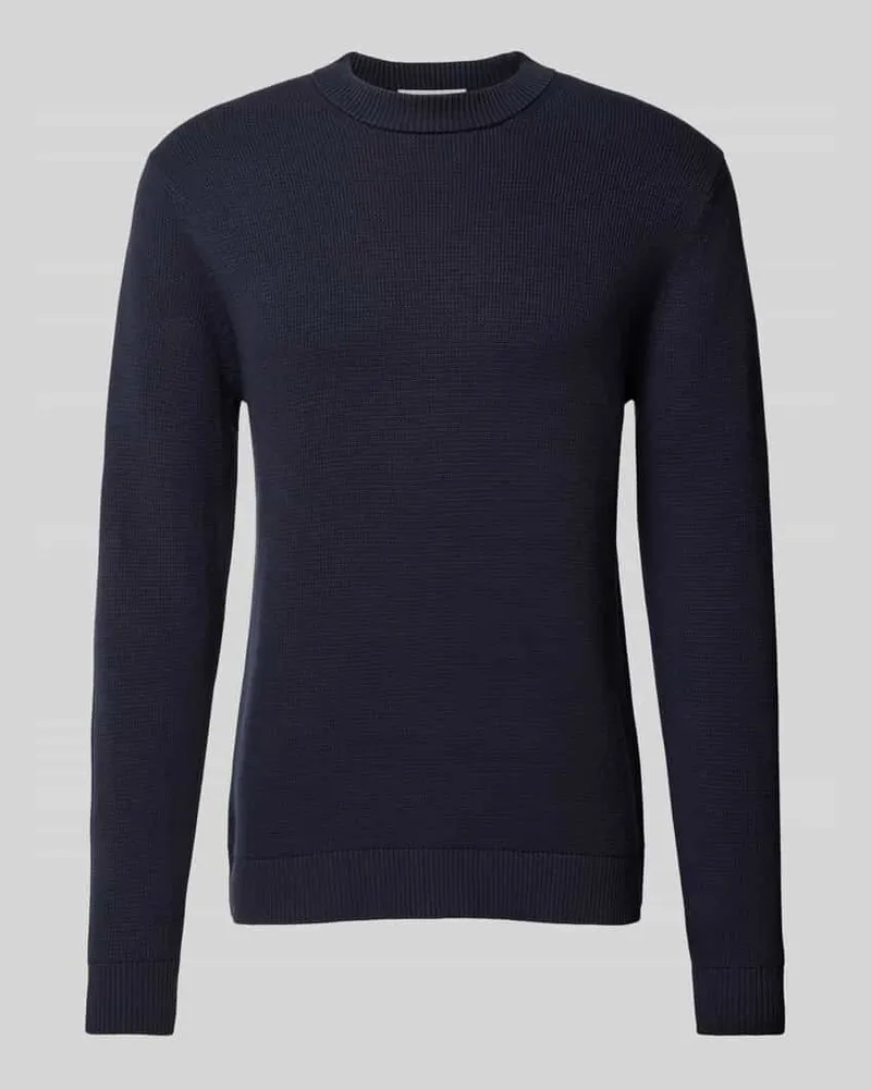 Selected Homme Strickpullover mit Rundhalsausschnitt Modell 'DANE Marine