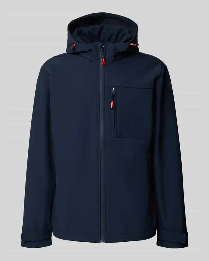 Jack & Jones Softshell-Jacke mit Brusttasche und Ärmelriegeln Marine