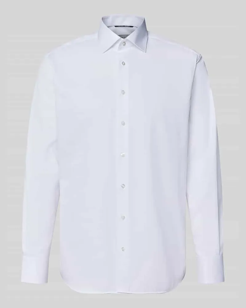 Eterna Regular Fit Businesshemd aus Uni Solid Weiss
