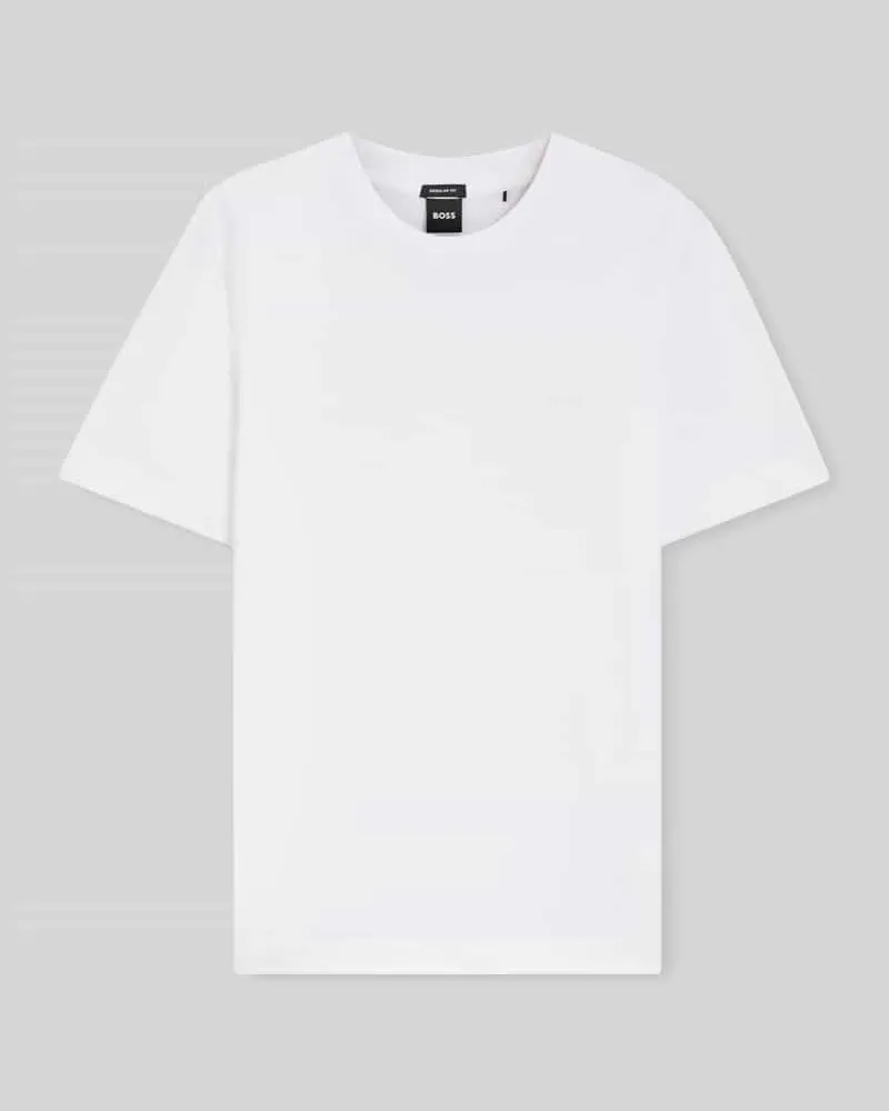 HUGO BOSS Regular Fit T-Shirt aus reiner Baumwolle Modell 'Thompson 01 Weiss