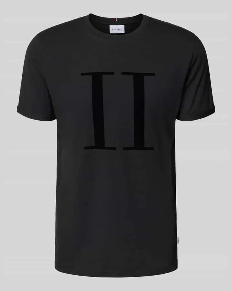 LES DEUX T-Shirt mit Label-Print Modell 'Encore Black