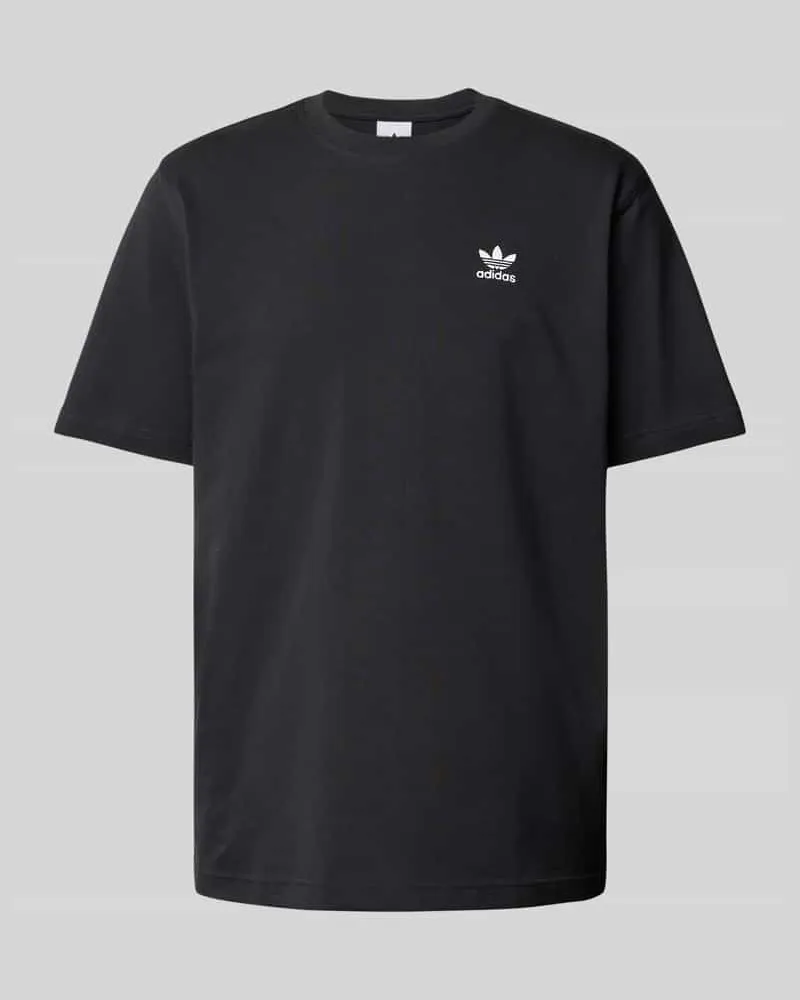 adidas T-Shirt mit Label-Stitching Black