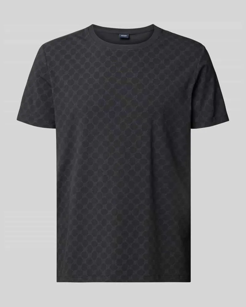 JOOP! T-Shirt mit Logo-Muster und Rundhalsausschnitt Black