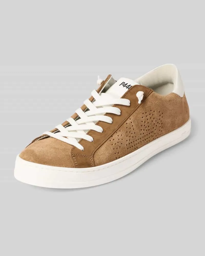 P448 Sneaker mit Schnürverschluss Modell 'JOHN Hellbraun