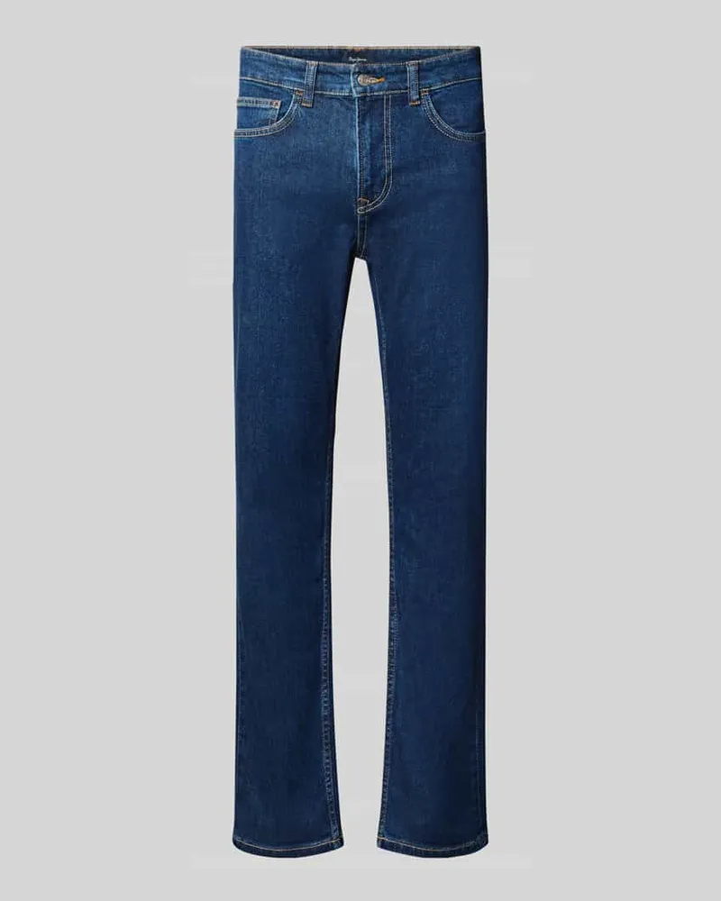 Pepe Jeans Slim Fit Jeans aus Baumwoll-Mix Modell 'Hatch Jeansblau