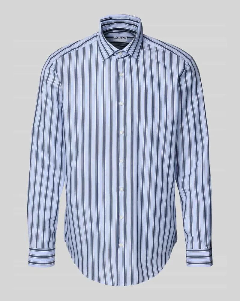 JAKE*S Regular Fit Business-Hemd mit Kentkragen Marine