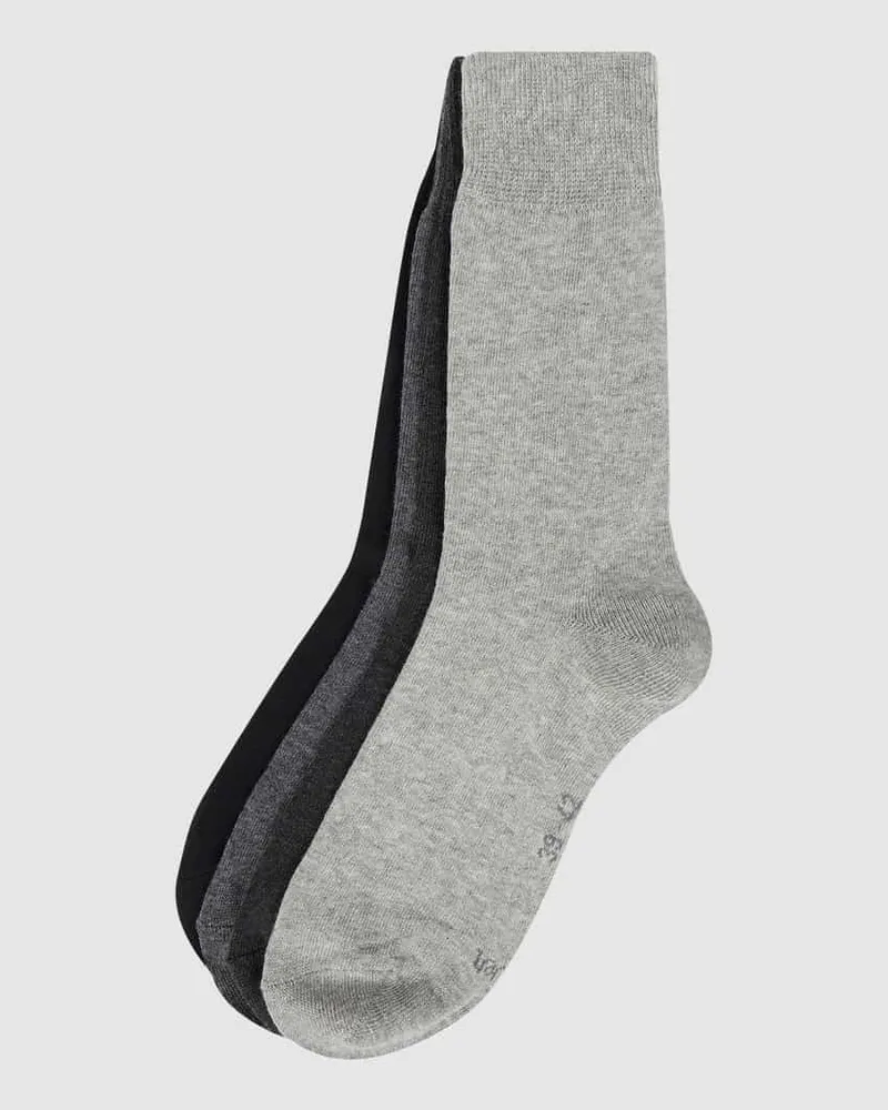 S.Oliver Socken mit elastischem Rippenbündchen im 6er-Pack Anthrazit