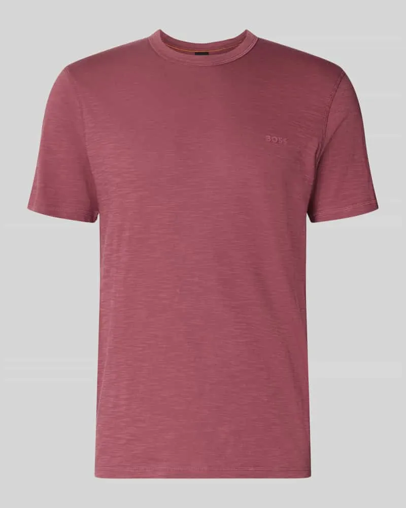 HUGO BOSS Regular Fit T-Shirt aus Baumwoll-Mix Modell 'Tegood Bordeaux