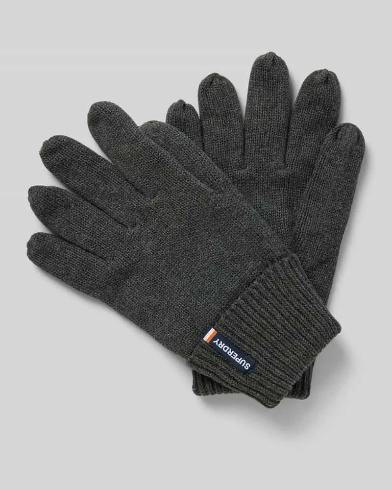 Superdry. Handschuhe mit Label-Detail Modell 'VINTAGE 