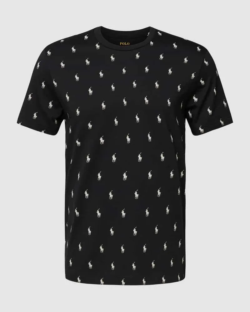 Ralph Lauren T-Shirt mit Logo-Muster Modell 'LIQUID COTTON 