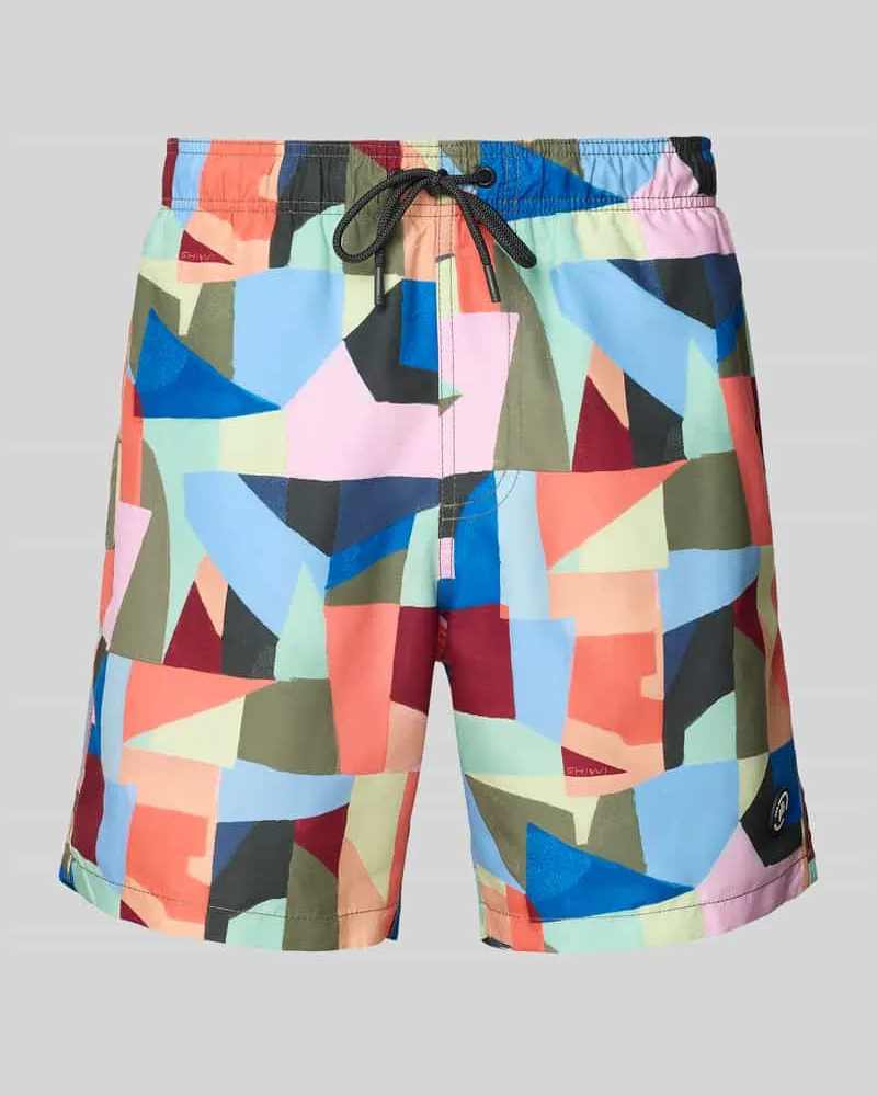 Shiwi Badehose im Allover-Look Modell 'Mike Orange