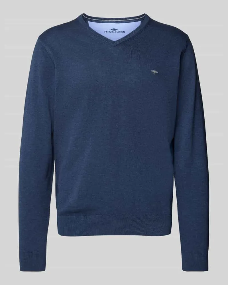 Fynch-Hatton Strickpullover mit Logo-Stitching 