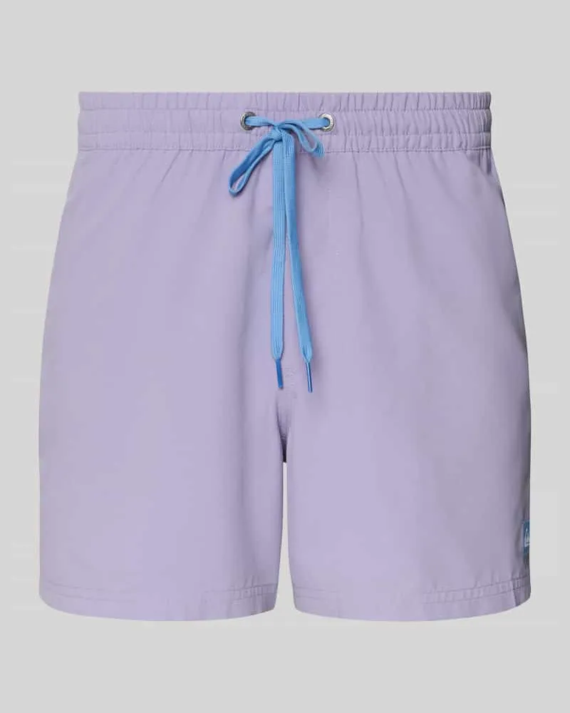 Quiksilver Regular Fit Badehose mit Logo-Patch Modell 'Everyday Flieder