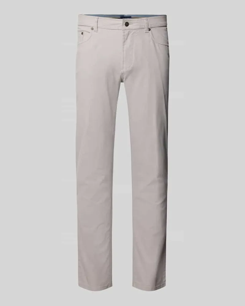 Christian Berg Stoffhose mit 5-Pocket-Design Hellbraun