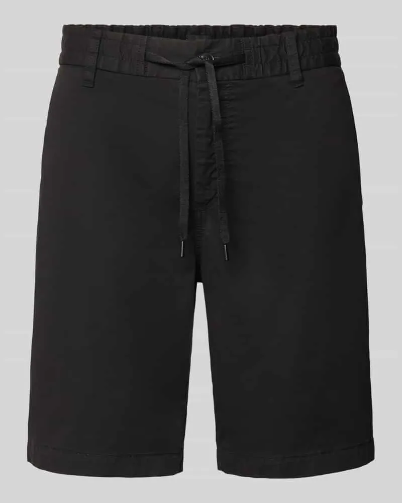 HUGO BOSS Tapered Chinoshorts aus Baumwoll-Mix Black