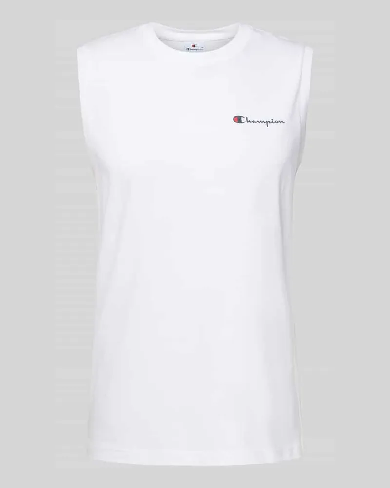 Champion Tanktop mit Label-Print Weiss