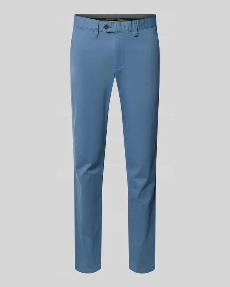 Christian Berg Chino mit Gesäßtaschen Blau