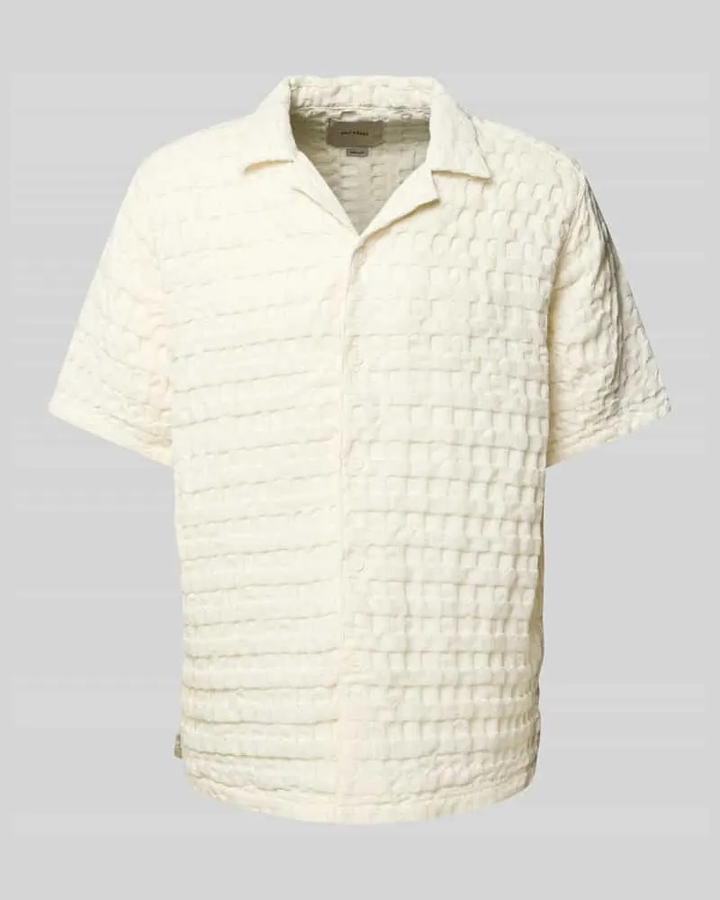 Only & Sons Freizeithemd mit Knopfleiste Modell 'BRADDOCK Offwhite