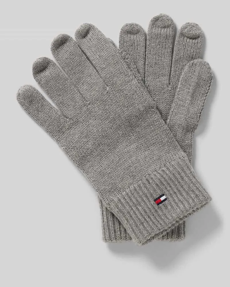 Tommy Hilfiger Handschuhe aus Baumwoll-Kaschmir-Mix Hellgrau