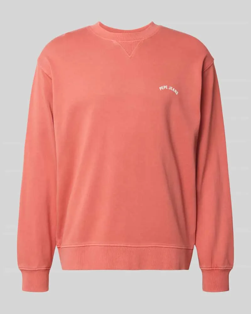 Pepe Jeans Regular Fit Sweatshirt aus reiner Baumwolle Modell 'JOHN CREW Rot