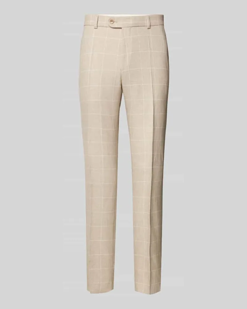 Carl Gross Slim Fit Anzughose aus hochwertigem Leinen-Mix 