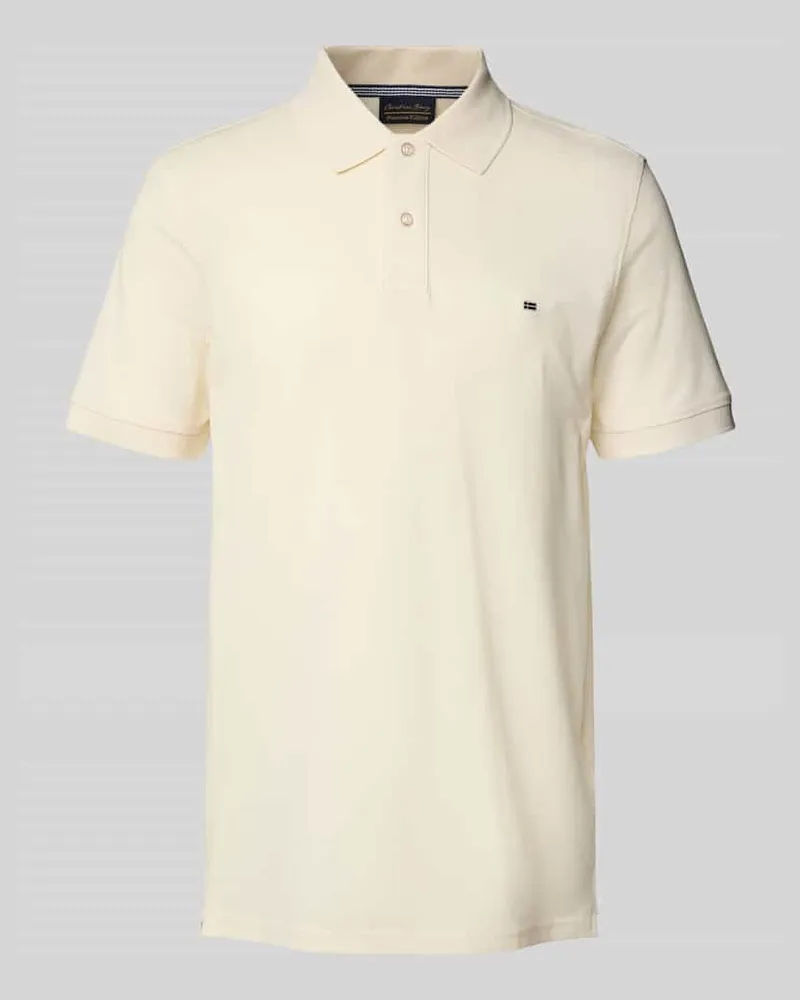 Christian Berg Regular Fit Poloshirt mit Logo-Stitching 
