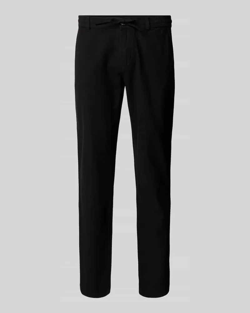 Lindbergh Tapered Fit Leinenhose mit elastischem Bund 