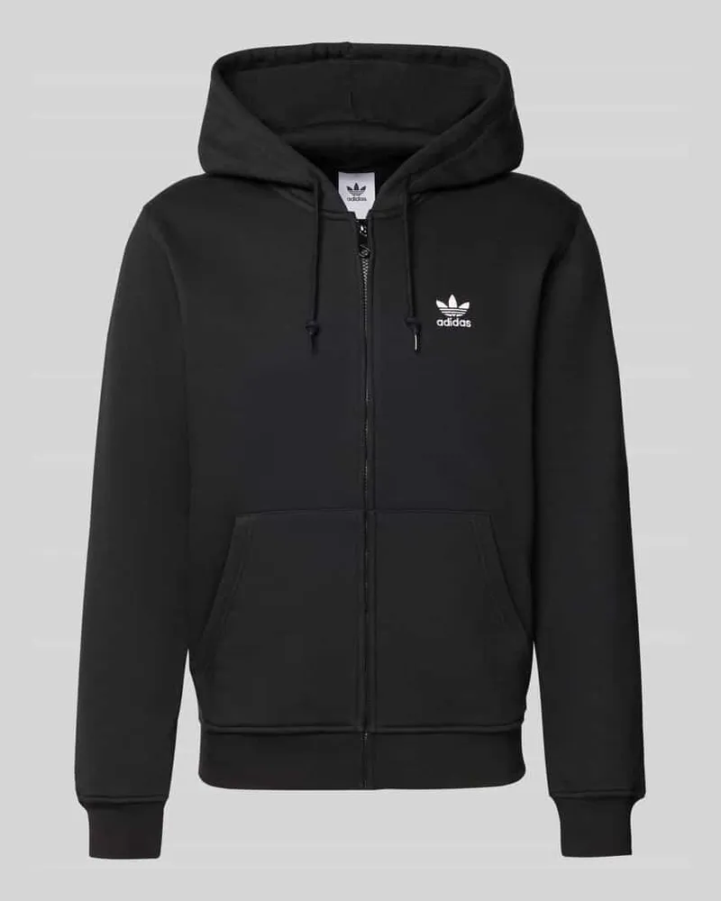 adidas Regular Fit Sweatjacke mit Logo-Stitching Black
