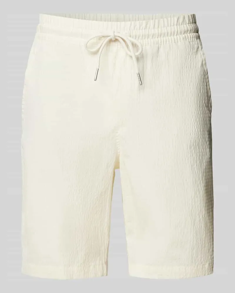 Lindbergh Bermudas mit elastischem Bund Offwhite