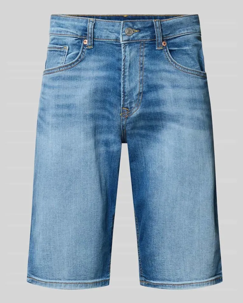 Pepe Jeans Regular Fit Jeansshorts aus Baumwoll-Mix Modell 'CASH Jeansblau