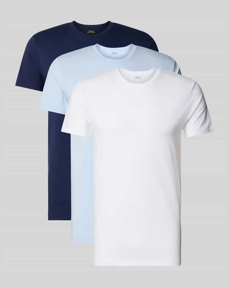 Ralph Lauren T-Shirt mit geripptem Rundhalsausschnitt im 3er-Pack 