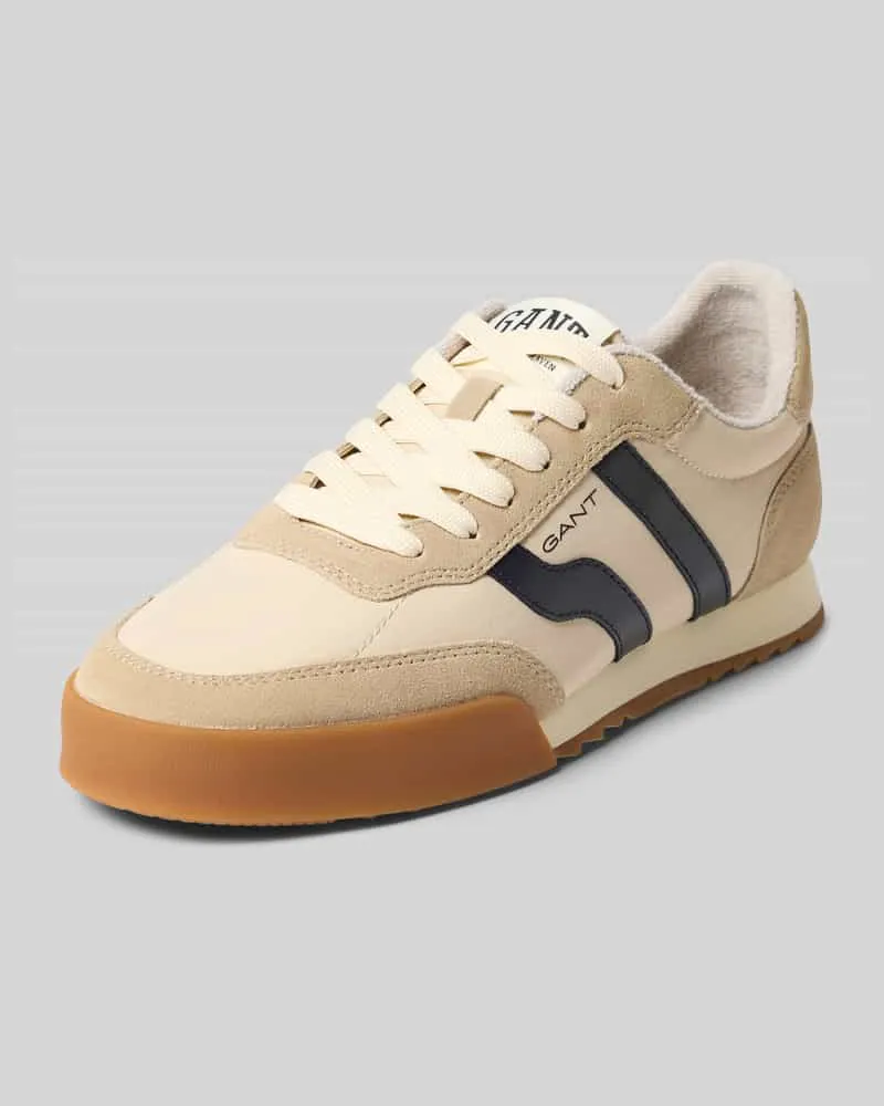 Gant Sneaker aus Leder-Mix mit Logo-Detail Modell 'Baylle Taupe