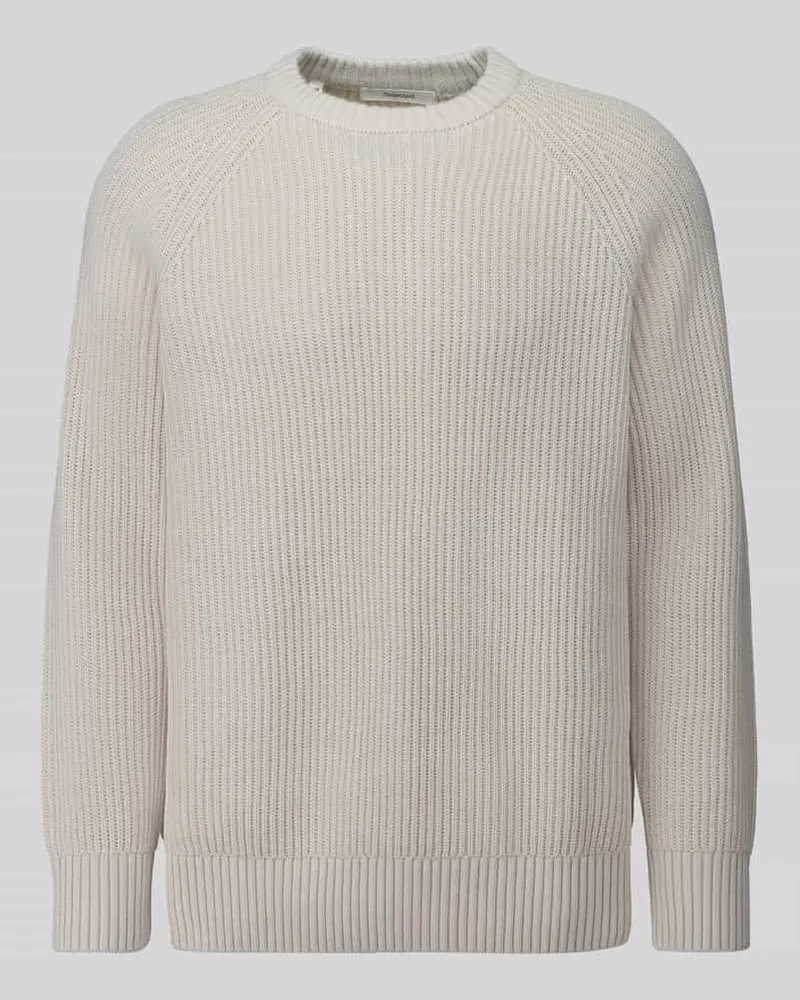 Selected Regular Fit Pullover aus reiner Baumwolle Modell 'BRAUN Offwhite