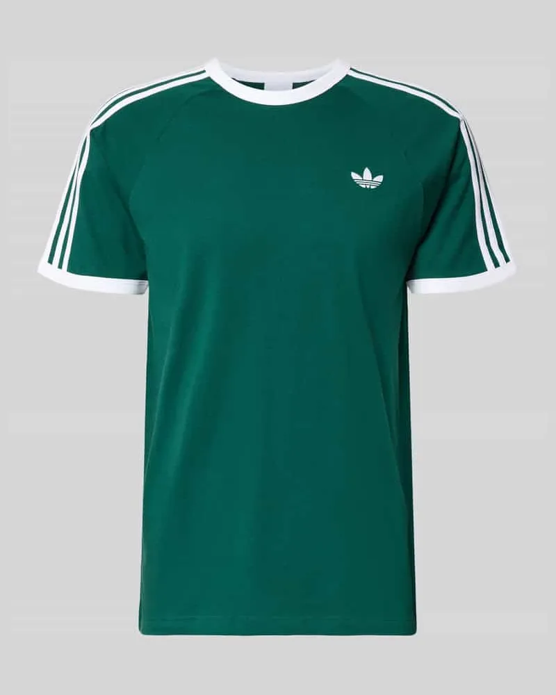 adidas T-Shirt mit Label-Stitching Gruen