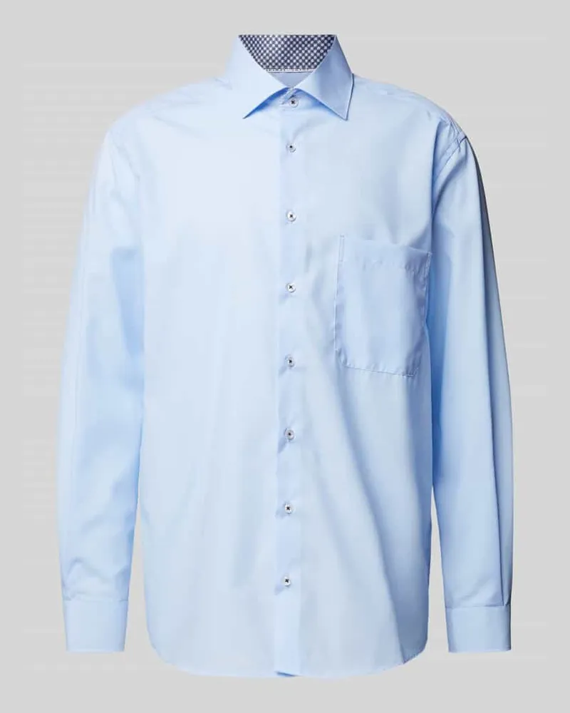 Eterna Comfort Fit Businesshemd aus Popeline Bleu