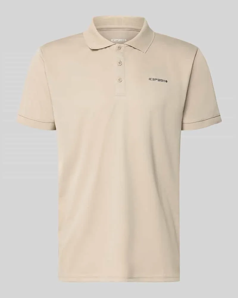 Icepeak Regular Fit Poloshirt mit Logo-Print Modell 'BELLMONT Beige