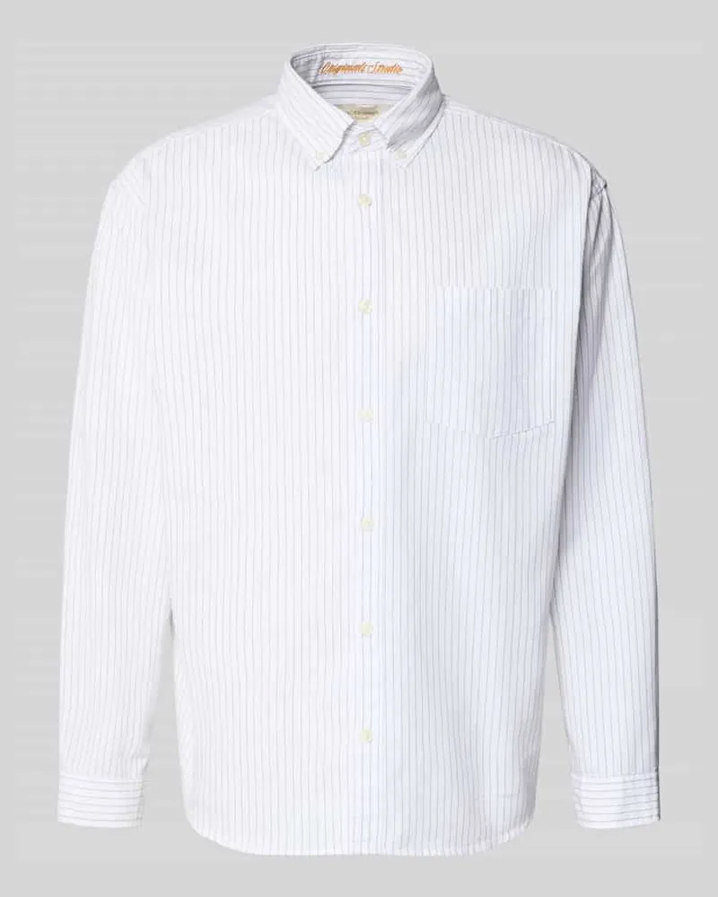 Jack & Jones Regular Fit Freizeithemd mit Brusttasche Modell 'NORREBRO Weiss