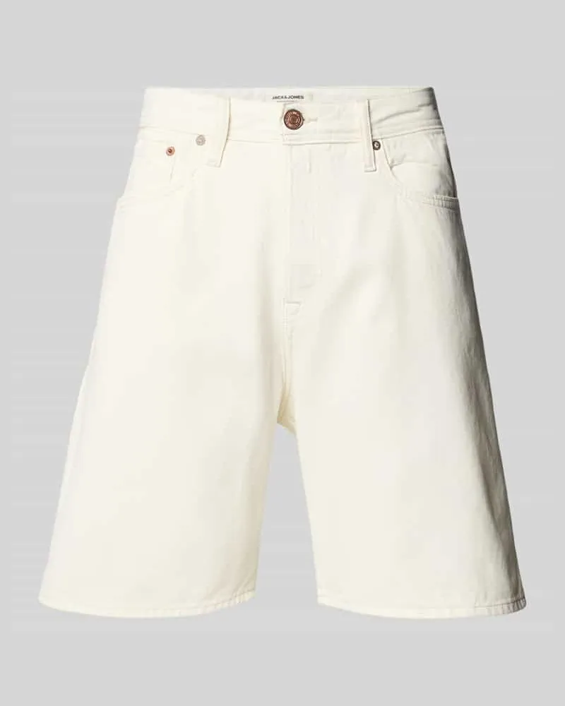 Jack & Jones Loose Fit Jeansshorts im 5-Pocket-Design Modell 'TONY Weiss