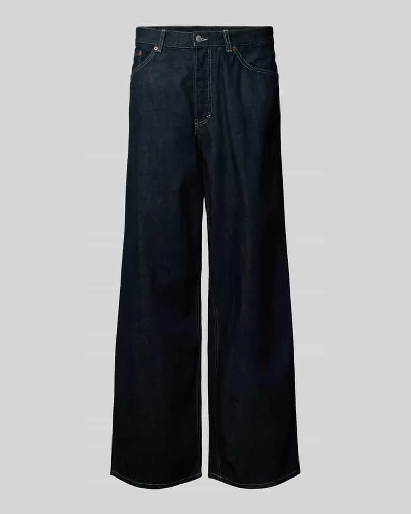 Weekday Baggy Fit Jeans im 5-Pocket-Design Modell 'Astro Dunkelblau