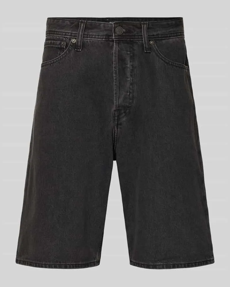 Jack & Jones Baggy Fit Jeansshorts mit Eingrifftaschen Modell 'ALEX Black