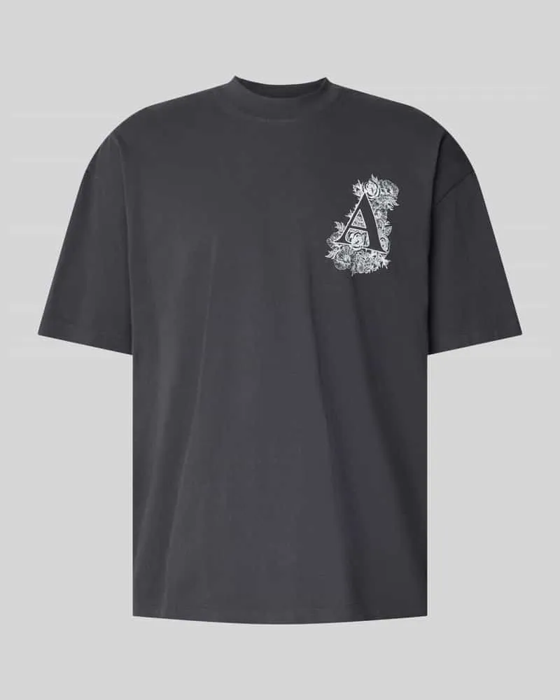 AllSaints Relaxed Fit T-Shirt aus reiner Baumwolle Modell 'anthos Anthrazit